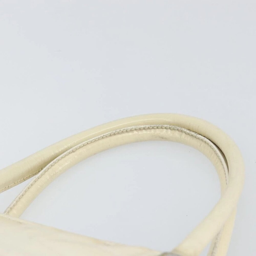 GUCCI Tote Bag Canvas White Gold Auth 151588 - Picture 9 of 16